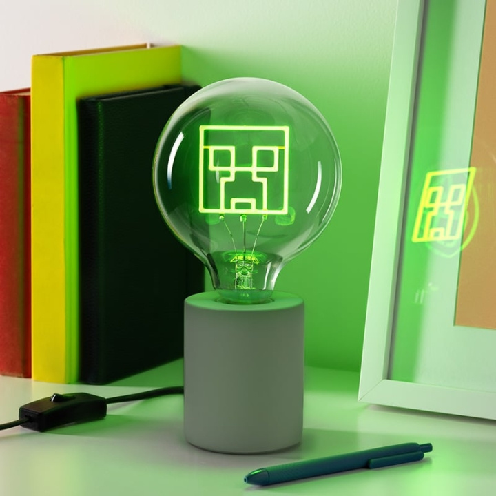 Paladone Minecraft Creeper - Led-lampe med neonpære i gruppen LEKER, BARN OG BABY / Barnerom / Belysning / Bordlamper hos TP E-commerce Nordic AB (D20593)
