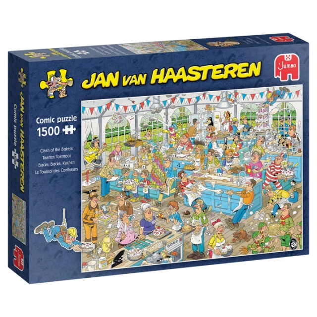 Jan van Haasteren Bakernes sammenstøt (1500 brikker) (JUM9077) i gruppen SPORT, FRITID & HOBBY / Hobby / Puslespill hos TP E-commerce Nordic AB (D20650)