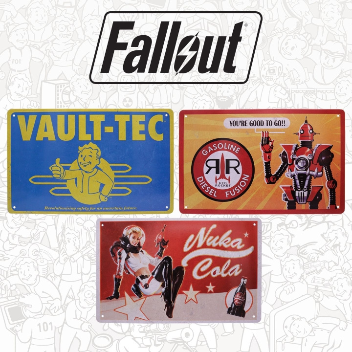 Fanatik Fallout tinnskilt-sett i gruppen SPORT, FRITID & HOBBY / Morsomme produkter / Samlerobjekter hos TP E-commerce Nordic AB (D20682)