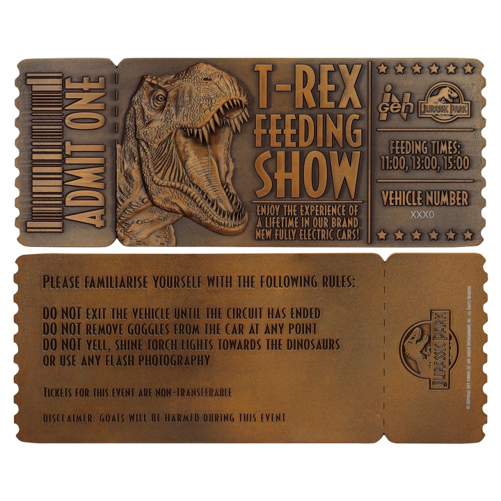 Billett til fôringsshow i Jurassic Park i gruppen SPORT, FRITID & HOBBY / Morsomme produkter / Samlerobjekter hos TP E-commerce Nordic AB (D20686)