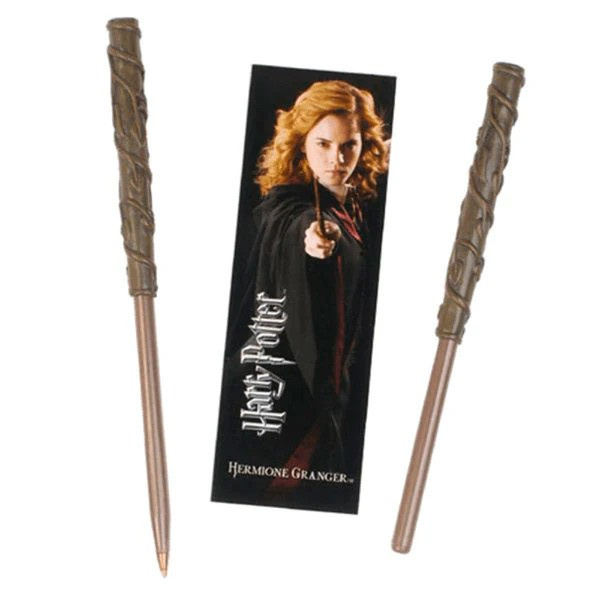 Noble Collection Hermine Tryllestaven penn og bokmerke i gruppen SPORT, FRITID & HOBBY / Morsomme produkter / Samlerobjekter hos TP E-commerce Nordic AB (D20720)