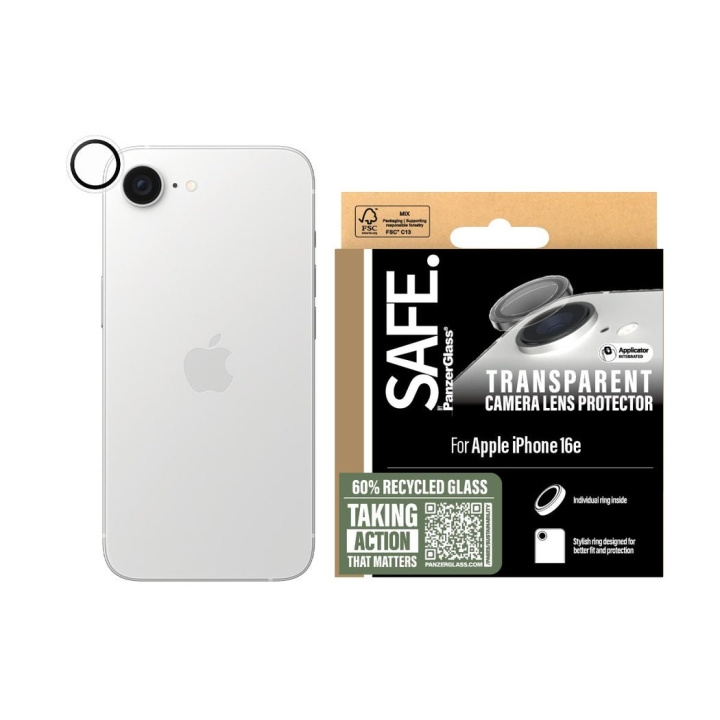 PanzerGlass SAFE by PanzerGlass - Beskyttelse til kameralinsen - iPhone 16e i gruppen SMARTTELEFON & NETTBRETT / Mobilbeskyttelse / Apple / iPhone 16 hos TP E-commerce Nordic AB (D20752)
