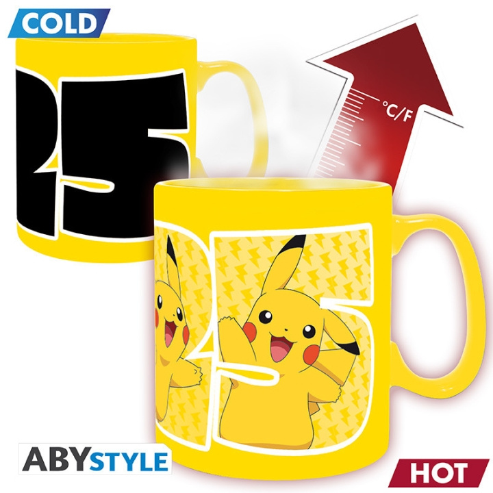 Abysse POKEMON - Heat Change Mug - 460 ml - Pikachu 25 i gruppen SPORT, FRITID & HOBBY / Morsomme produkter / Kopper hos TP E-commerce Nordic AB (D20756)