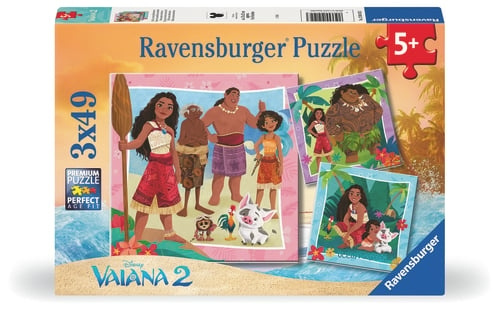 Ravensburger Disney Vaiana 2 3x49b - (12004102) i gruppen LEKER, BARN OG BABY / Leker / Barnas puslespill hos TP E-commerce Nordic AB (D20819)