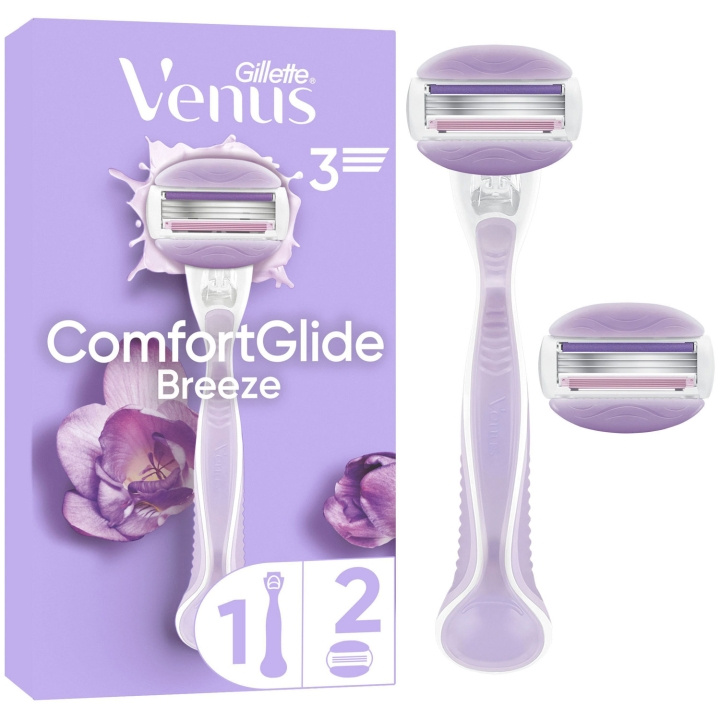 Gillette Rakhyvel Comfortglide Breeze + 2st rakblad i gruppen HELSE OG SKJØNNHET / Hår & styling / Barbering og trimming / Barberhøvler og tilbehør hos TP E-commerce Nordic AB (D20997)
