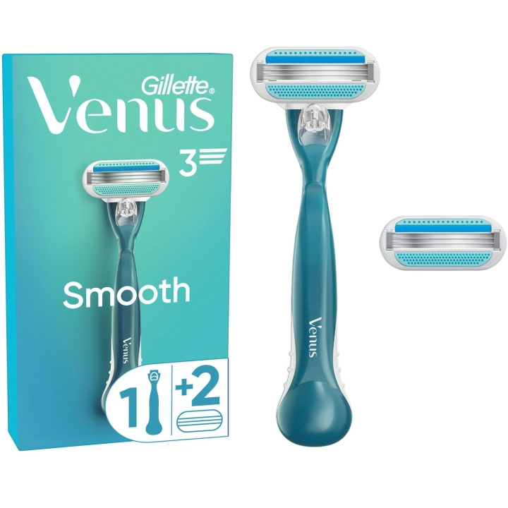 Gillette Rakhyvel Smooth + 2st rakblad i gruppen HELSE OG SKJØNNHET / Hår & styling / Barbering og trimming / Barberhøvler og tilbehør hos TP E-commerce Nordic AB (D21001)