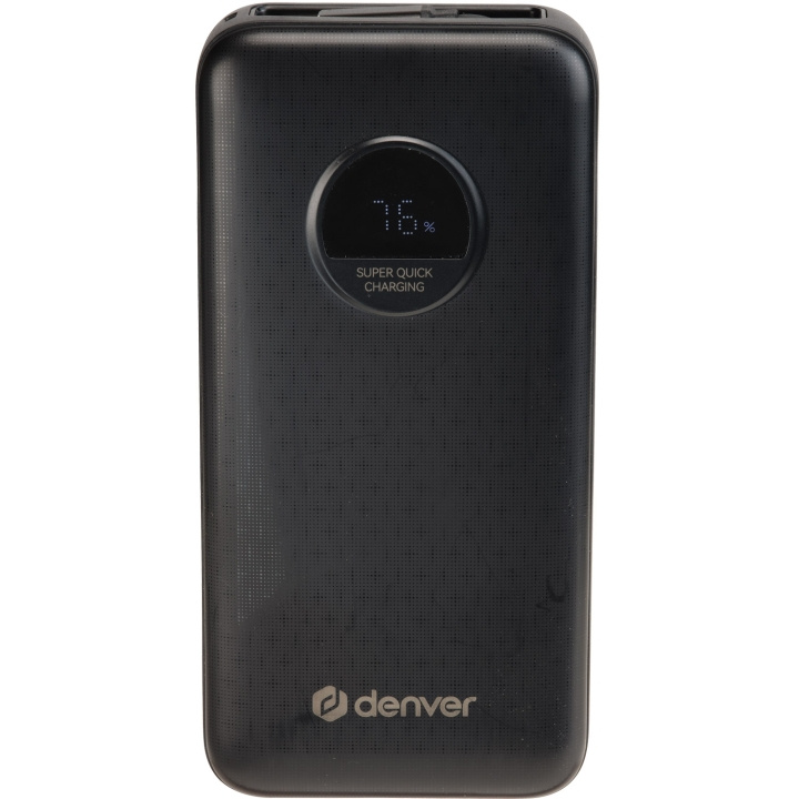 Denver PowerBank 20.000 mAh 65W PD Svart i gruppen SMARTTELEFON & NETTBRETT / Ladere og Kabler / Powerbanks hos TP E-commerce Nordic AB (D21013)