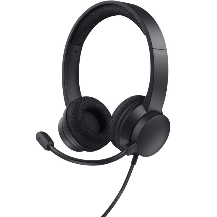 Trust Ayda PC-headset ENC USB Svart i gruppen Datautstyr / Datamaskin Tilbehør / Headset hos TP E-commerce Nordic AB (D21068)