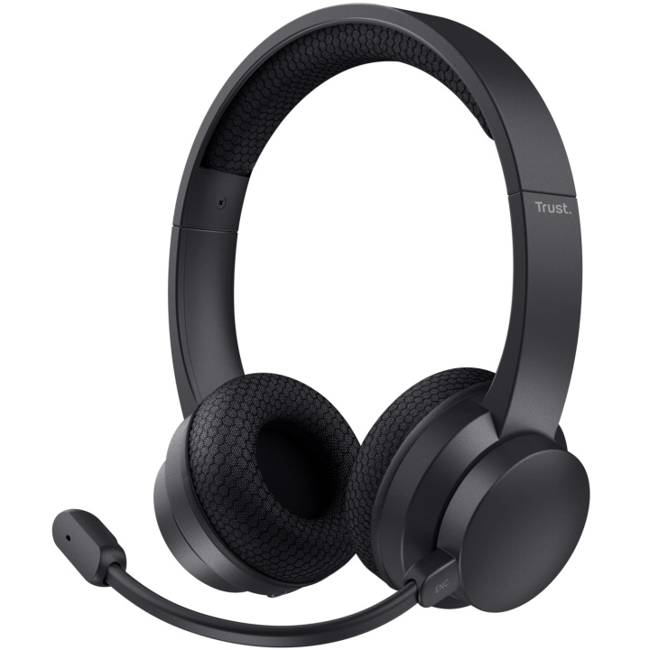 Trust Ayda Trådlöst PC-headset Bluetooth ENC Svart i gruppen Datautstyr / Datamaskin Tilbehør / Headset hos TP E-commerce Nordic AB (D21069)