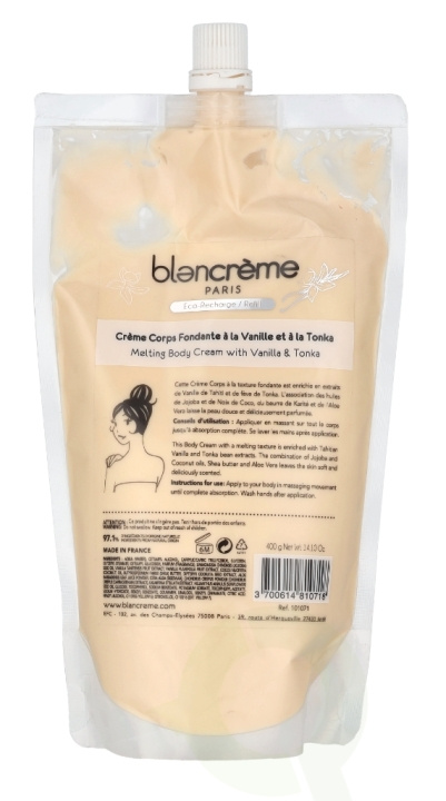 Blancreme Melting Body Cream 400 g Vanilla & Tonka Cream i gruppen HELSE OG SKJØNNHET / Hudpleie / Kroppspleie / Body lotion hos TP E-commerce Nordic AB (D21194)