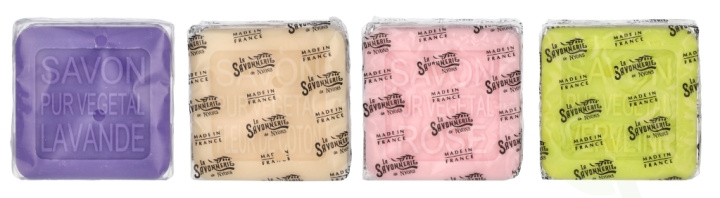 La Savonnerie De Nyons Soap Bar Set 4 Pcs - Cat 400 g 4x100gr - Lavender/Verbena/Cottonflower/Rose i gruppen HELSE OG SKJØNNHET / Hudpleie / Kroppspleie / Duftsåpe hos TP E-commerce Nordic AB (D21228)