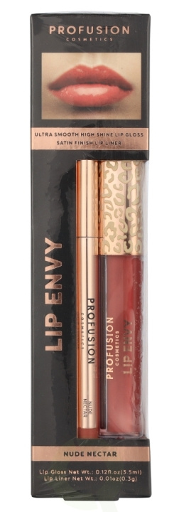 Profusion Cosmetics Profusion Lip Envy Gloss and Lip Liner Duo Set 3.8 ml Nude Nectar - Lip Gloss 3,5ml/Lip Liner 0,3g i gruppen HELSE OG SKJØNNHET / Makeup / Lepper / Lipgloss / Plumper hos TP E-commerce Nordic AB (D21240)