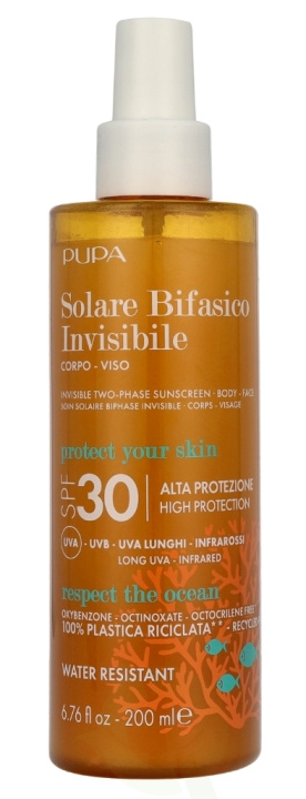 Pupa Milano Pupa Multifunction Invisible Two-Phase Sunscreen SPF30 200 ml i gruppen HELSE OG SKJØNNHET / Hudpleie / Soling / Solkrem hos TP E-commerce Nordic AB (D21241)
