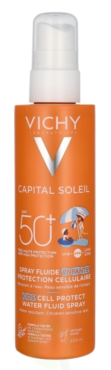 Vichy Capital Soleil Kids Cell Protect Fluid Spray SPF50+ 200 ml i gruppen HELSE OG SKJØNNHET / Hudpleie / Soling / Solkrem hos TP E-commerce Nordic AB (D21255)