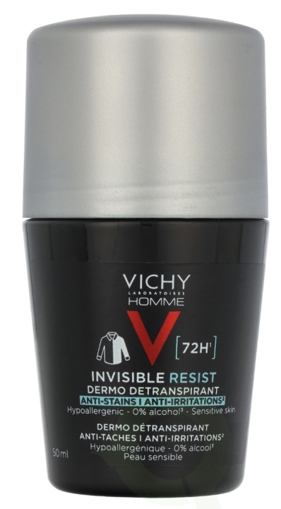 Vichy Homme Invisible Resist 72H Deo Roll-On 50 ml i gruppen HELSE OG SKJØNNHET / Duft og parfyme / Deodorant / Deo for han hos TP E-commerce Nordic AB (D21318)