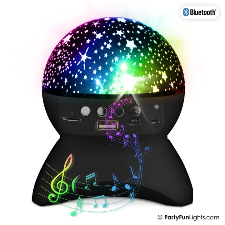 Party Fun Lights Starry Sky Bluetooth-høyttaler - svart (605605) i gruppen Elektronikk / Lyd & Bilde / Høyttalere & tilbehør / Bluetooth-høyttalere hos TP E-commerce Nordic AB (D21435)