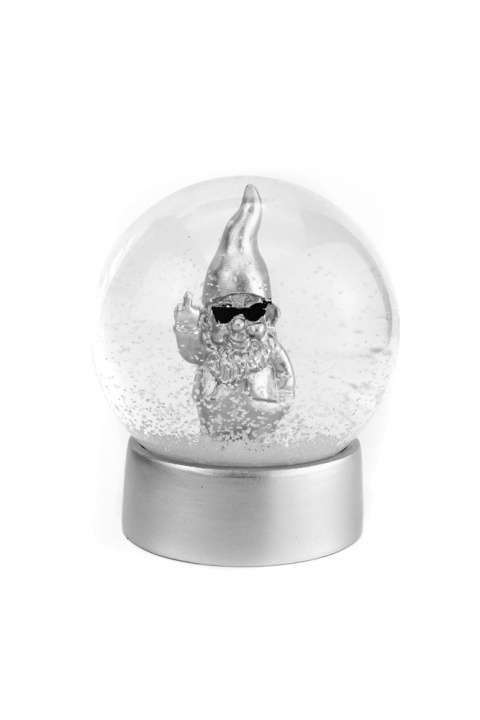 Winkee Snow Globe - Snøkule-nisse - Sølv i gruppen SPORT, FRITID & HOBBY / Morsomme produkter / Morsomme produkter hos TP E-commerce Nordic AB (D21446)