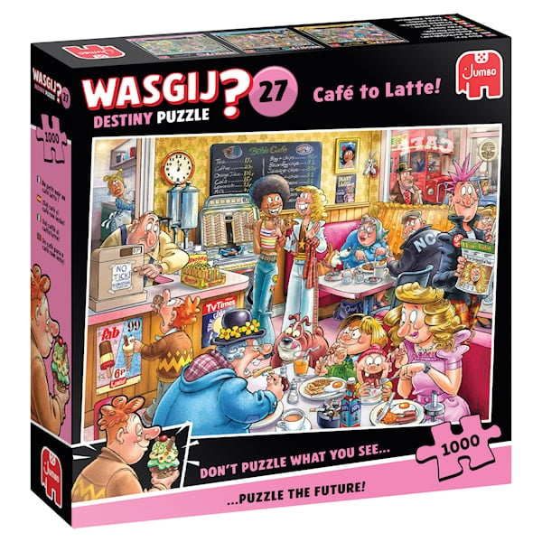 Wasgij Skjebne 27: Fra kafé til latte! (1000 brikker) (1110100596) i gruppen SPORT, FRITID & HOBBY / Hobby / Puslespill hos TP E-commerce Nordic AB (D21505)