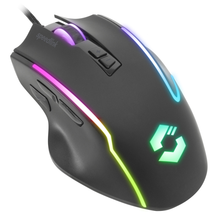 Speedlink DECUS NX RGB-spillmus, gummi-svart i gruppen Datautstyr / GAMING / Mus hos TP E-commerce Nordic AB (D21538)