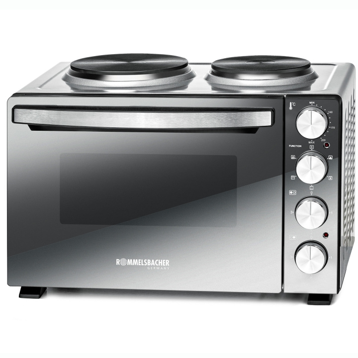 Rommelsbacher Bänkspis med plattor KM 3300 30L Spegelglas 3250W i gruppen HJEM, HUS OG HAGE / Husholdningsapparater / Benkkomfyrer og kokeplater hos TP E-commerce Nordic AB (D21594)