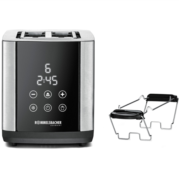 Rommelsbacher Brödrost Sunny TO 850 Rostfri LED-Disp Touch Control i gruppen HJEM, HUS OG HAGE / Husholdningsapparater / Brødristere og toastjern / Brødristere hos TP E-commerce Nordic AB (D21603)