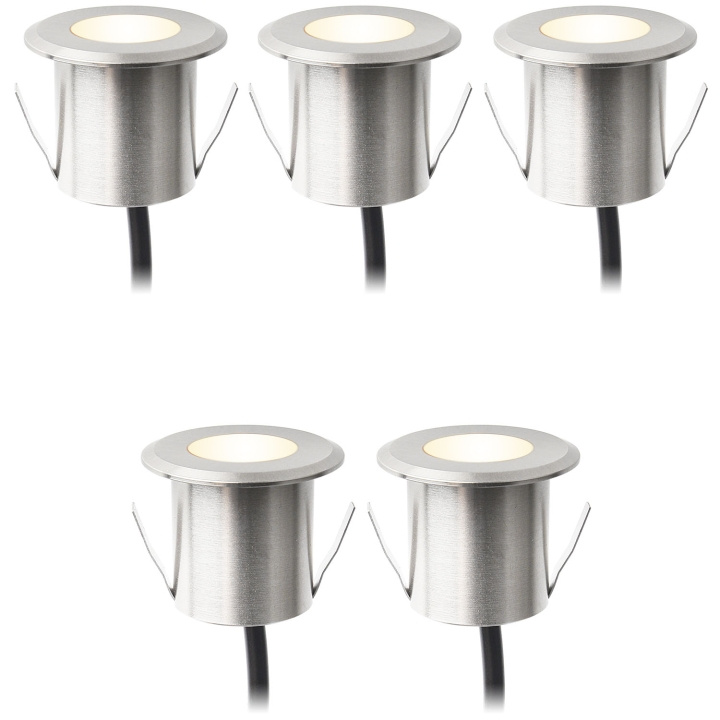 LightsOn Dexter Decklight 5-pack Silver i gruppen HJEM, HUS OG HAGE / El og belysning / Utendørsbelysning hos TP E-commerce Nordic AB (D21649)