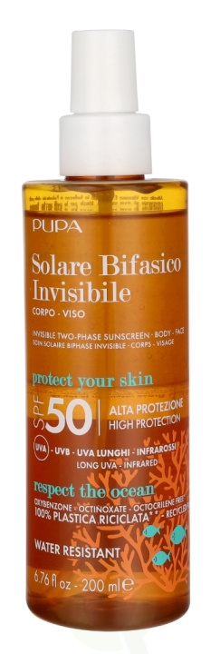 Pupa Milano Pupa Multifunction Invisible Two-Phase Sunscreen SPF50 200 ml i gruppen HELSE OG SKJØNNHET / Hudpleie / Soling / Solkrem hos TP E-commerce Nordic AB (D21690)