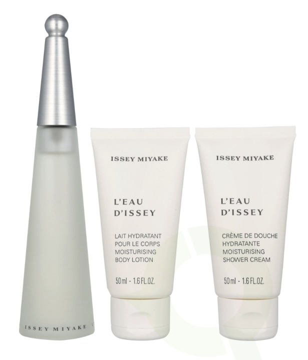 Issey Miyake L\'Eau D\'Issey Giftset 150 ml Edt Spray 50ml/Body Lotion 50ml/Shower Cream i gruppen HELSE OG SKJØNNHET / Gavesett / Gavesett for henne hos TP E-commerce Nordic AB (D21730)