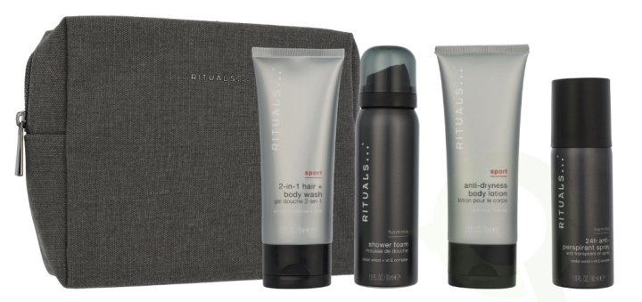 Rituals Homme Men\'s Care Set 240 ml Shower Foam 50ml/2-in1 Hair And Body Wash 70ml/Body Lotion 70ml/Antiperspirant Spray 50ml i gruppen HELSE OG SKJØNNHET / Gavesett / Gavesett for ham hos TP E-commerce Nordic AB (D21753)