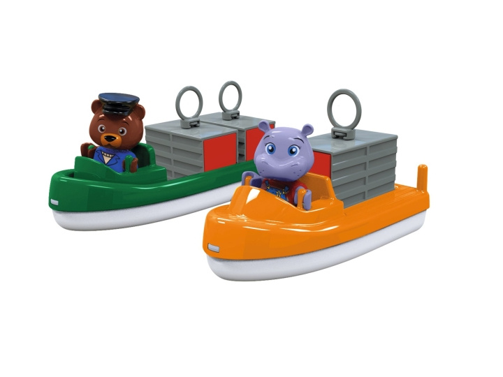 Aquaplay 2 containerskip m/figurer (8700000271) i gruppen LEKER, BARN OG BABY / Leker / Figurer, miniatyrer og tilbehør hos TP E-commerce Nordic AB (D21860)