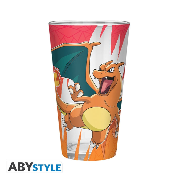 Abysse POKEMON Stort Premium-glass - Charizard - 400 ml i gruppen SPORT, FRITID & HOBBY / Morsomme produkter / Samlerobjekter hos TP E-commerce Nordic AB (D21967)