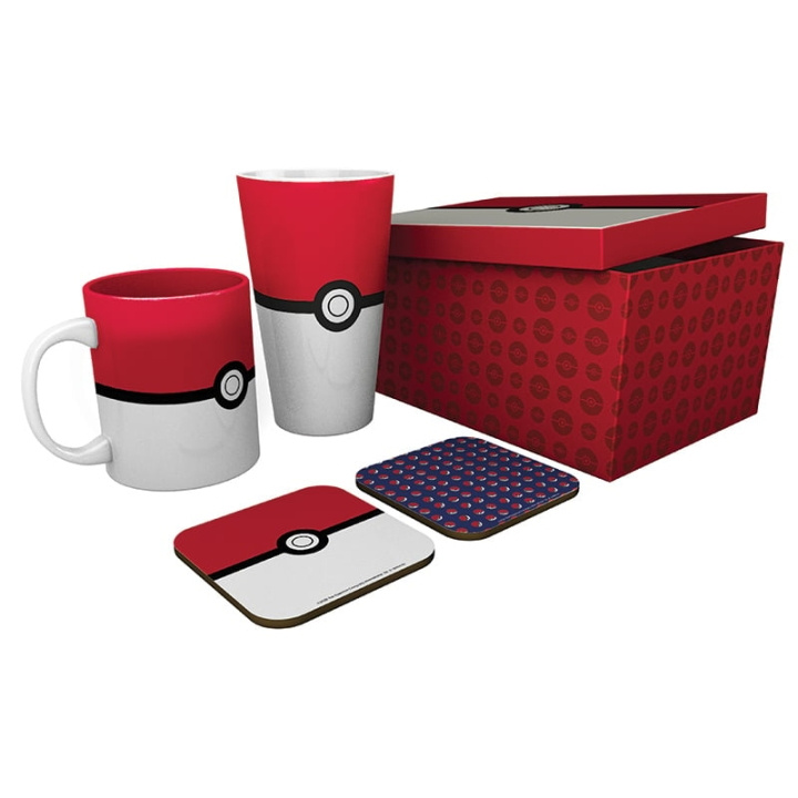 Abysse POKEMON Pack Glass + krus + 2 underkop - Pokéball - XXL i gruppen SPORT, FRITID & HOBBY / Morsomme produkter / Kopper hos TP E-commerce Nordic AB (D21970)