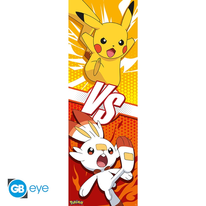 Abysse Pokémon-dørplakat - Pikachu og Scorbunny - 53x158 cm i gruppen SPORT, FRITID & HOBBY / Morsomme produkter / Samlerobjekter hos TP E-commerce Nordic AB (D22006)