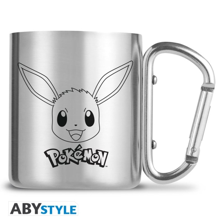 Abysse Pokémon-krus med karabinkrok - Eevee - 235 ml i gruppen SPORT, FRITID & HOBBY / Morsomme produkter / Kopper hos TP E-commerce Nordic AB (D22011)