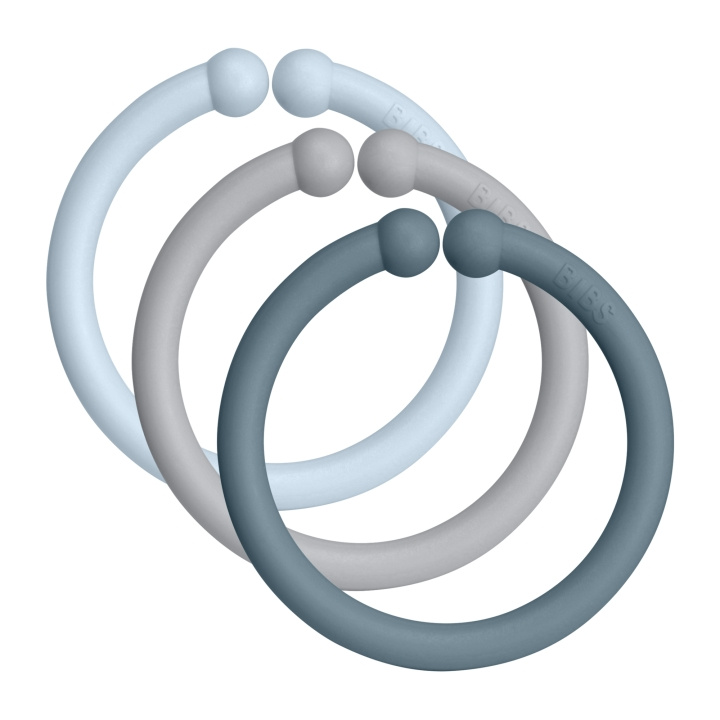 BIBS Loops 12 PACK Baby Blue/Cloud/Petrol - (900230) i gruppen LEKER, BARN OG BABY / Babyprodukter / Smokker & Tannringer hos TP E-commerce Nordic AB (D22022)