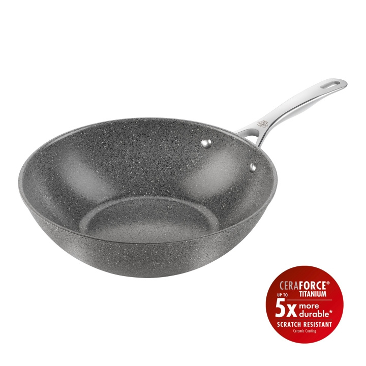Ballarini Salina keramisk wok - uten farge - 30 cm i gruppen HJEM, HUS OG HAGE / Kjøkkenutstyr / Stekepanner hos TP E-commerce Nordic AB (D22027)