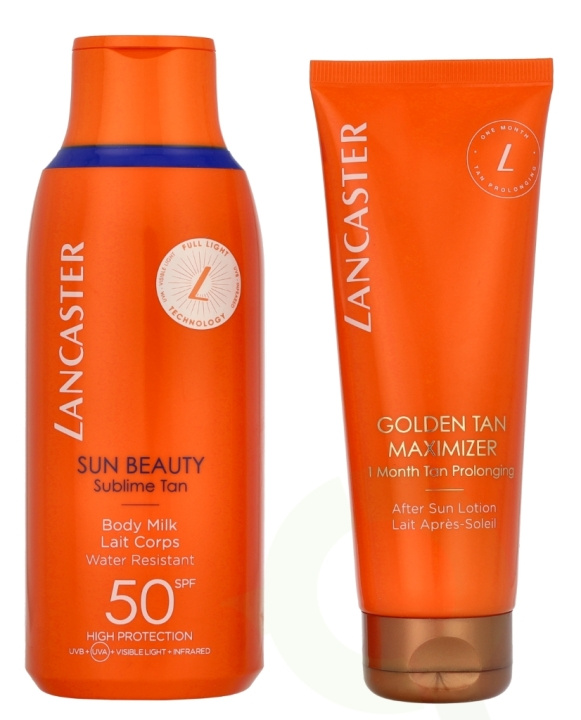 Lancaster My Sun Routine Duo SPF50 Kit 300 ml Sun Beauty Body Milk SPF50 175 ml/Golden Tan Maximizer 125 ml i gruppen HELSE OG SKJØNNHET / Hudpleie / Soling / Solkrem hos TP E-commerce Nordic AB (D22057)