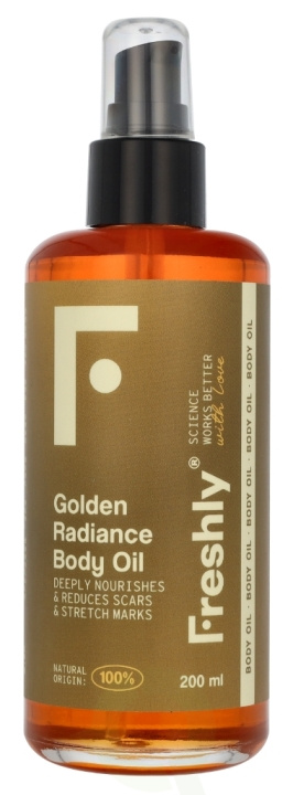 Freshly Cosmetics Golden Radiance Body Oil 200 ml i gruppen HELSE OG SKJØNNHET / Hudpleie / Kroppspleie / Body lotion hos TP E-commerce Nordic AB (D22063)