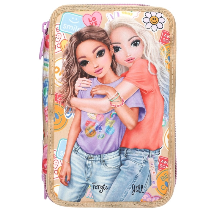 TOPModel Trippelt pennalhus GIRL POWER - Beige (413282) i gruppen LEKER, BARN OG BABY / Leker / Penal hos TP E-commerce Nordic AB (D22144)