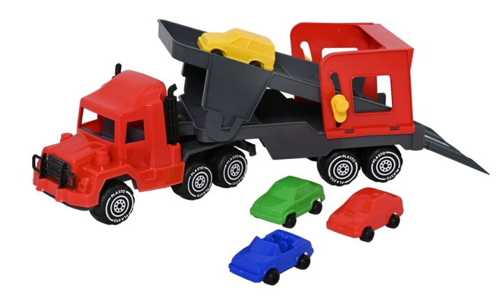Plasto Biltransportør med 4 biler - 47 cm (1643000) i gruppen LEKER, BARN OG BABY / Leker / Lekebiler hos TP E-commerce Nordic AB (D22158)