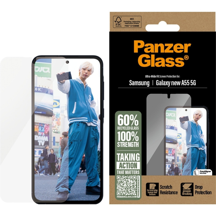 Panzer Glass - Skjermbeskytter Galaxy A55 5G Ultra, UWF i gruppen SMARTTELEFON & NETTBRETT / Mobilbeskyttelse / Samsung hos TP E-commerce Nordic AB (D22227)