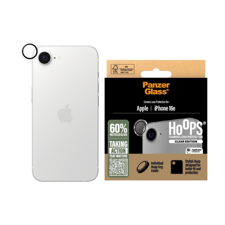 PanzerGlass Hoops - Beskyttelse til kameralinsen - iPhone 16e i gruppen SMARTTELEFON & NETTBRETT / Mobilbeskyttelse / Apple / iPhone 16 hos TP E-commerce Nordic AB (D22231)