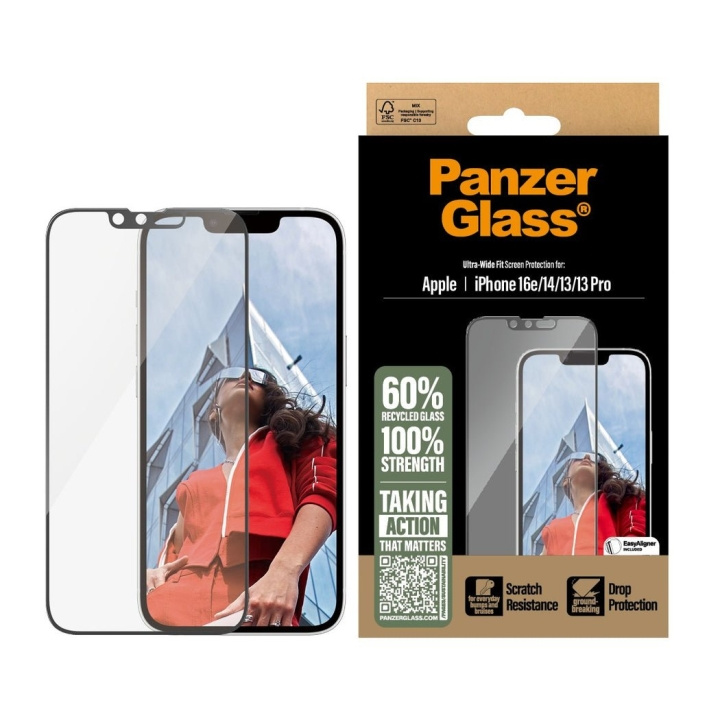 PanzerGlass Skjermbeskyttelse - iPhone 16e - 14 - 13 - 13 Pro - Ultra-Wide Fit i gruppen SMARTTELEFON & NETTBRETT / Mobilbeskyttelse / Apple / iPhone 16 hos TP E-commerce Nordic AB (D22232)
