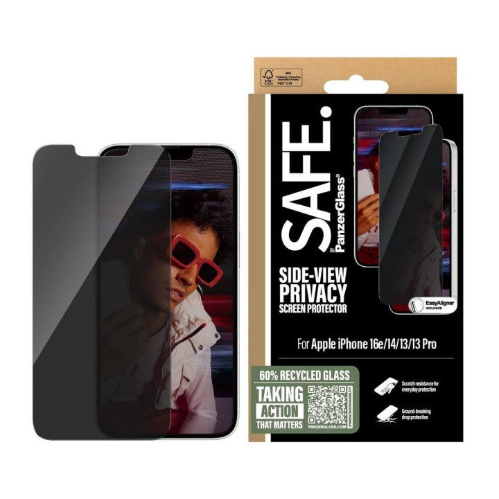 PanzerGlass SAFE. by PanzerGlass - Skjermbeskyttelse for personvern - iPhone 16e - 14 - 13 - 13 Pro - Ultra-Wide Fit i gruppen SMARTTELEFON & NETTBRETT / Mobilbeskyttelse / Apple / iPhone 16 hos TP E-commerce Nordic AB (D22234)