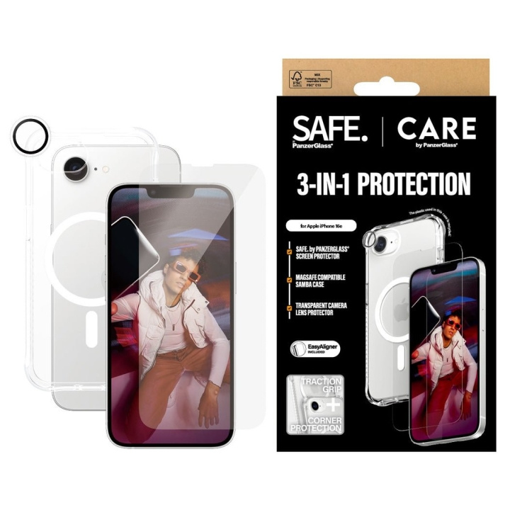 PanzerGlass CARE by PanzerGlass - Fashion 3-i-1-pakke - iPhone 16e i gruppen SMARTTELEFON & NETTBRETT / Mobilbeskyttelse / Apple / iPhone 16 hos TP E-commerce Nordic AB (D22235)