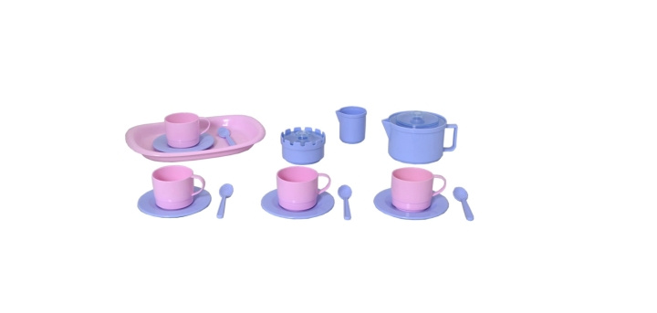 Plasto Kaffesett - 18 deler (2900000ROS) i gruppen LEKER, BARN OG BABY / Leker / Lekesett hos TP E-commerce Nordic AB (D22307)