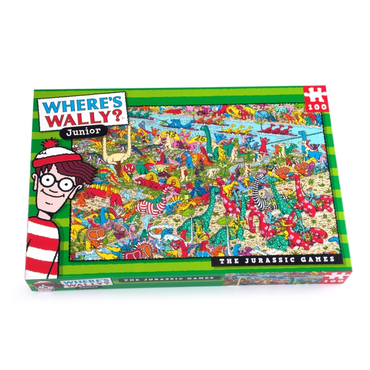 University Games Hvor er Wally - Jurassic 100 brikker (710-5965) i gruppen LEKER, BARN OG BABY / Leker / Barnas puslespill hos TP E-commerce Nordic AB (D22320)