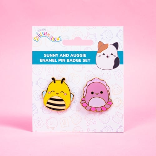 Squishmallows Nålmerker x 2 Sunny & Auggie - Vibrant i gruppen SPORT, FRITID & HOBBY / Morsomme produkter / Samlerobjekter hos TP E-commerce Nordic AB (D22349)