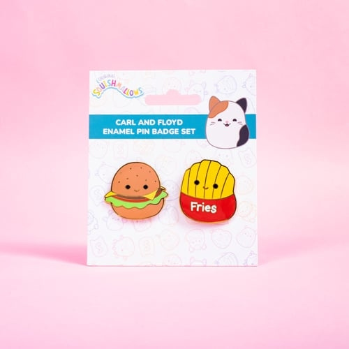 Squishmallows Pin Badges Carl & Floyd - 1,5 tommer i gruppen SPORT, FRITID & HOBBY / Morsomme produkter / Samlerobjekter hos TP E-commerce Nordic AB (D22351)