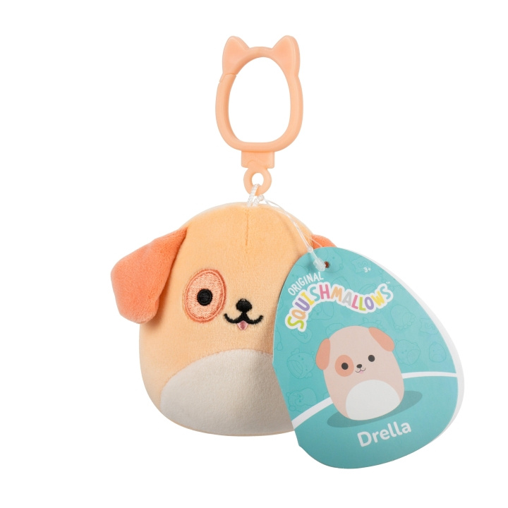 Squishmallows 9 cm - Clip On - Drella Dog i gruppen LEKER, BARN OG BABY / Babyleker (0-3 år) / Kosedyr hos TP E-commerce Nordic AB (D22399)